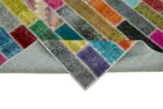 Patchwork Multi Pamuk Üzerine Yün El Dokuma Kilim-180x244 - Görsel 6