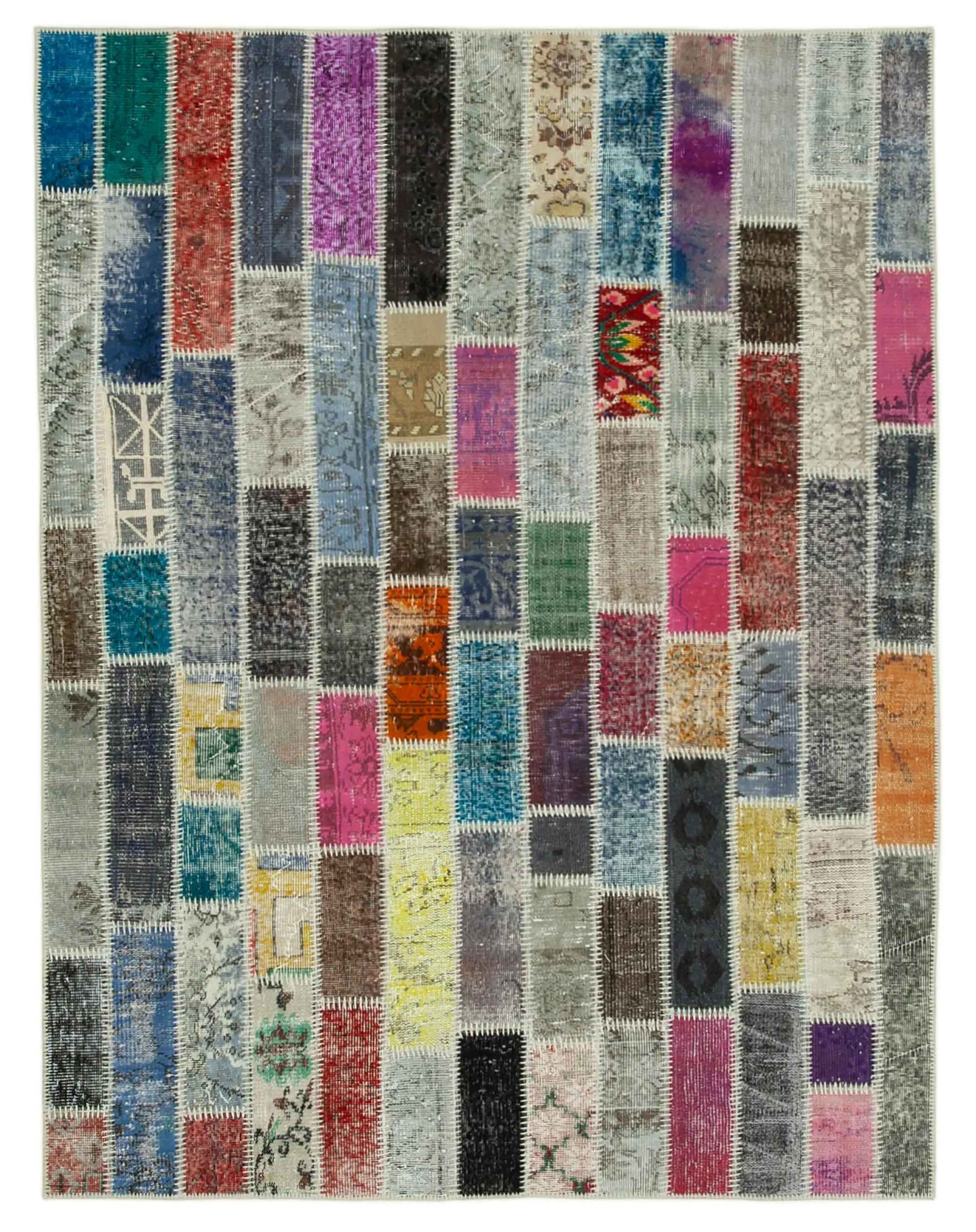 Rc_30967_0_Multicolor_Modern_Design_Patchwork_Rugs Patchwork Multi Pamuk Üzerine Yün El Dokuma Kilim-184x238 - Görsel 1