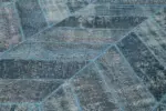 Patchwork Mavi Pamuk Üzerine Yün El Dokuma Kilim-279x371 - Görsel 5