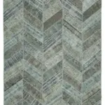 Patchwork Gri Pamuk Üzerine Yün El Dokuma Kilim-278x377