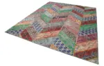 Patchwork Multi Pamuk Üzerine Yün El Dokuma Kilim-248x309 - Görsel 3