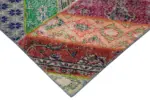 Patchwork Multi Pamuk Üzerine Yün El Dokuma Kilim-248x309 - Görsel 4