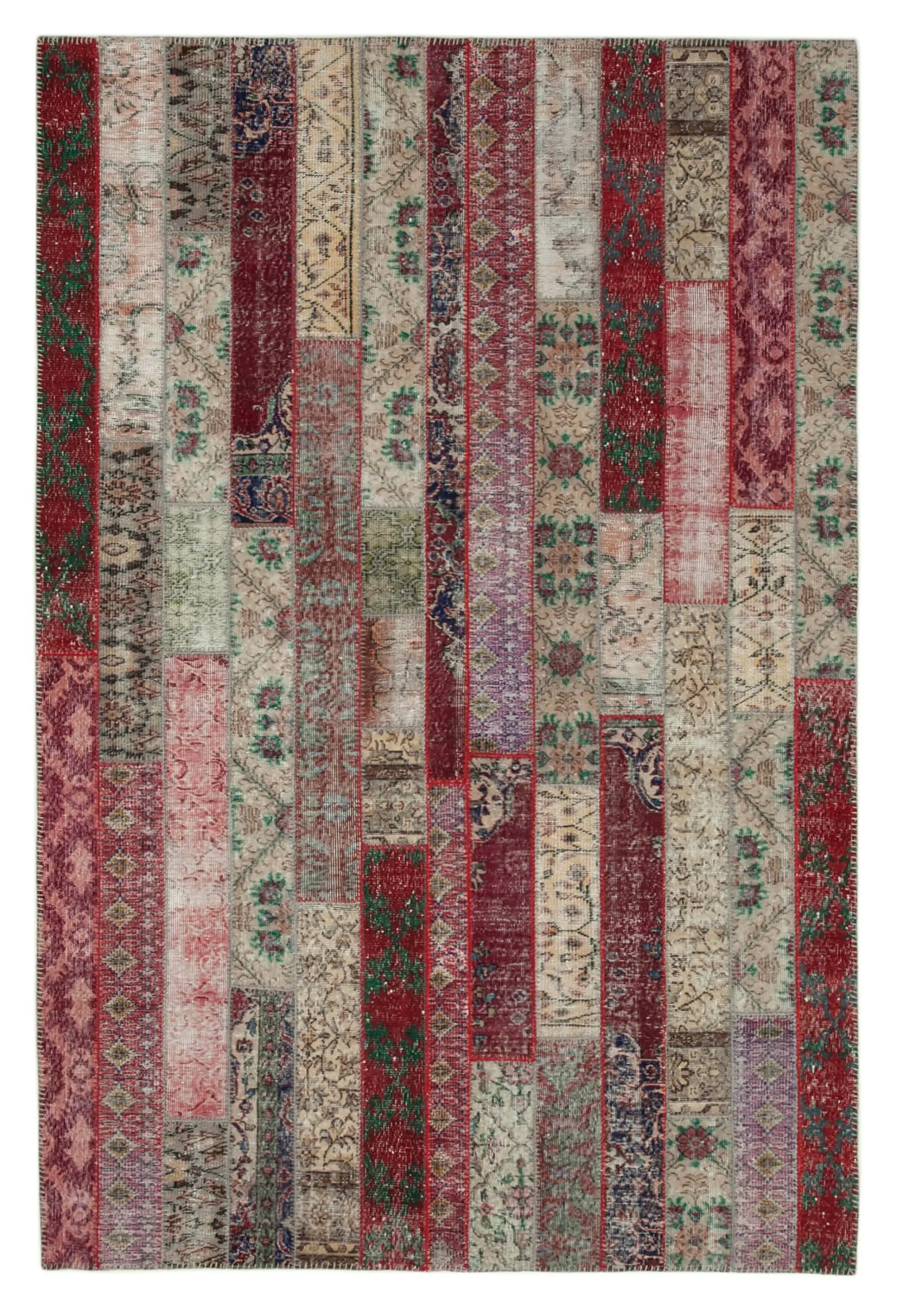 Rc_30995_0_Multicolor_Modern_Design_Patchwork_Rugs Patchwork Multi Pamuk Üzerine Yün El Dokuma Kilim-203x305 - Görsel 1