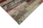 Patchwork Multi Pamuk Üzerine Yün El Dokuma Kilim-202x298 - Görsel 4