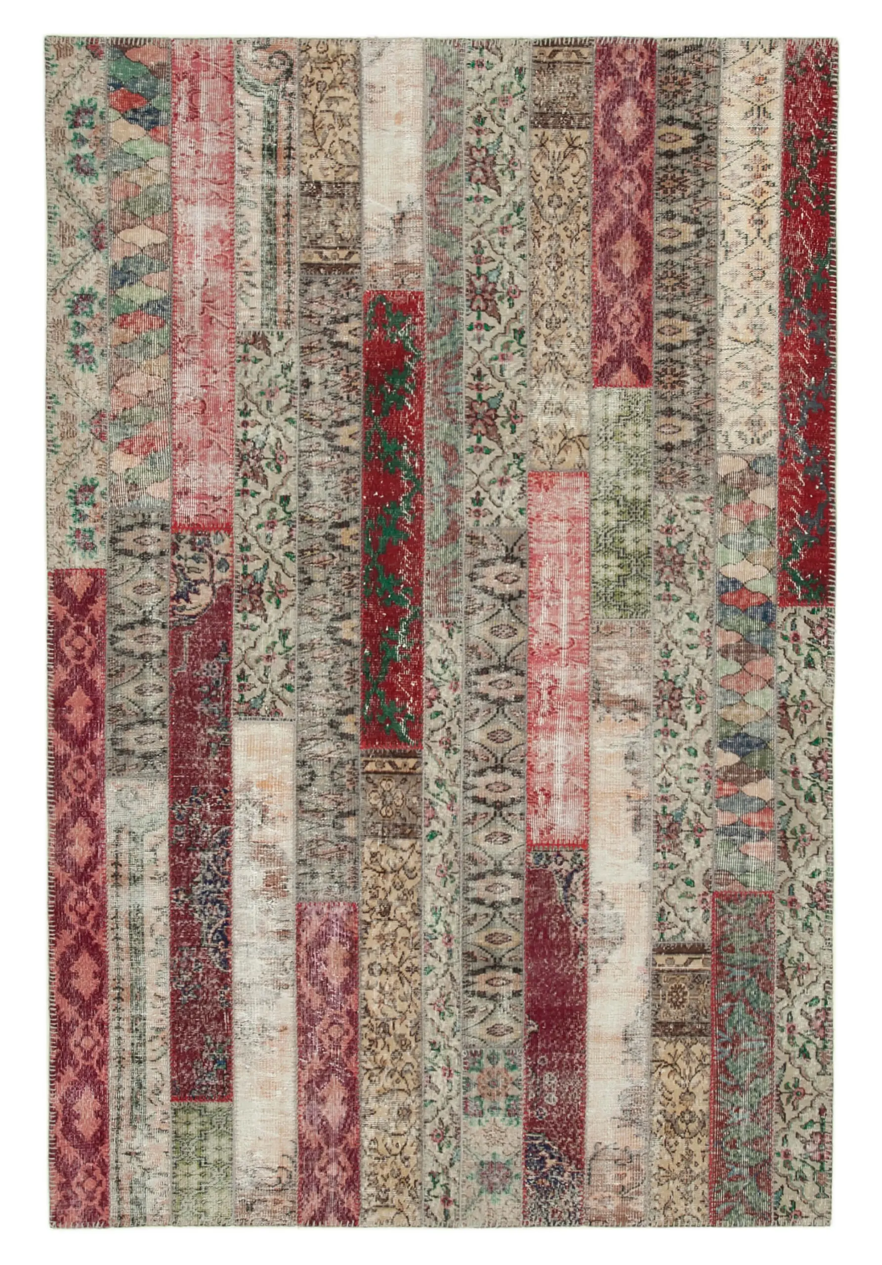 Rc_30997_0_Multicolor_Modern_Design_Patchwork_Rugs Patchwork Multi Pamuk Üzerine Yün El Dokuma Kilim-203x304 - Görsel 1
