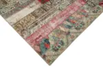 Patchwork Multi Pamuk Üzerine Yün El Dokuma Kilim-203x304 - Görsel 4