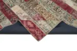 Patchwork Multi Pamuk Üzerine Yün El Dokuma Kilim-203x304 - Görsel 6