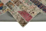 Patchwork Multi Pamuk Üzerine Yün El Dokuma Kilim-204x308 - Görsel 6