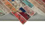 Patchwork Multi Pamuk Üzerine Yün El Dokuma Kilim-206x306 - Görsel 6