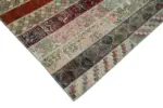 Patchwork Multi Pamuk Üzerine Yün El Dokuma Kilim-202x308 - Görsel 4