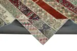 Patchwork Multi Pamuk Üzerine Yün El Dokuma Kilim-202x308 - Görsel 6