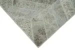 Patchwork Gri Pamuk Üzerine Yün El Dokuma Kilim-191x262 - Görsel 4
