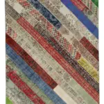 Patchwork Multi Pamuk Üzerine Yün El Dokuma Kilim-204x308