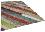 Patchwork Multi Pamuk Üzerine Yün El Dokuma Kilim-204x308 - Görsel 2