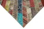 Patchwork Multi Pamuk Üzerine Yün El Dokuma Kilim-204x308 - Görsel 4