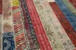 Patchwork Multi Pamuk Üzerine Yün El Dokuma Kilim-204x308 - Görsel 5