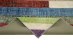 Patchwork Multi Pamuk Üzerine Yün El Dokuma Kilim-204x308 - Görsel 6