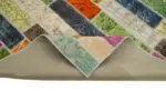 Patchwork Multi Pamuk Üzerine Yün El Dokuma Kilim-210x306 - Görsel 6