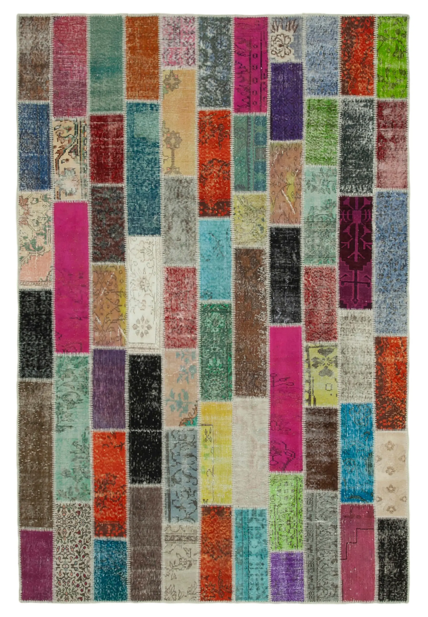 Rc_31040_0_Multicolor_Modern_Design_Patchwork_Rugs Patchwork Multi Pamuk Üzerine Yün El Dokuma Kilim-200x300 - Görsel 1