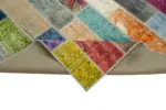 Patchwork Multi Pamuk Üzerine Yün El Dokuma Kilim-200x306 - Görsel 6