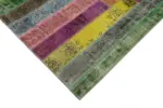 Patchwork Multi Pamuk Üzerine Yün El Dokuma Kilim-201x300 - Görsel 4