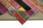 Patchwork Multi Pamuk Üzerine Yün El Dokuma Kilim-201x300 - Görsel 6