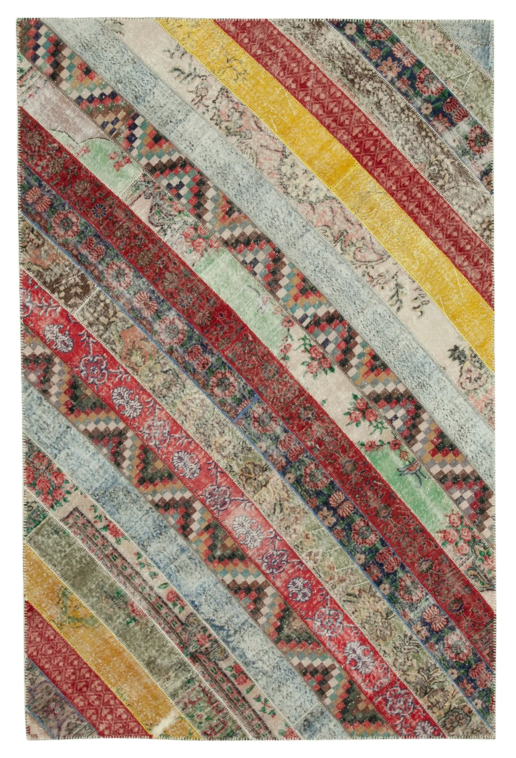 Rc_31052_0_Multicolor_Modern_Design_Patchwork_Rugs Patchwork Multi Pamuk Üzerine Yün El Dokuma Kilim-200x305 - Görsel 1