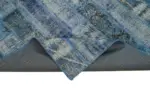 Patchwork Mavi Pamuk Üzerine Yün El Dokuma Kilim-194x300 - Görsel 6
