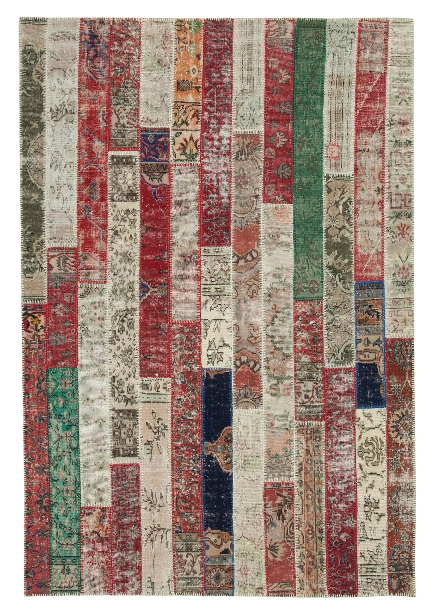 Rc_31054_0_Multicolor_Modern_Design_Patchwork_Rugs Patchwork Multi Pamuk Üzerine Yün El Dokuma Kilim-201x298 - Görsel 1