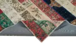 Patchwork Multi Pamuk Üzerine Yün El Dokuma Kilim-201x298 - Görsel 6