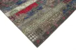 Patchwork Multi Pamuk Üzerine Yün El Dokuma Kilim-205x303 - Görsel 4