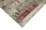 Patchwork Multi Pamuk Üzerine Yün El Dokuma Kilim-203x305 - Görsel 4