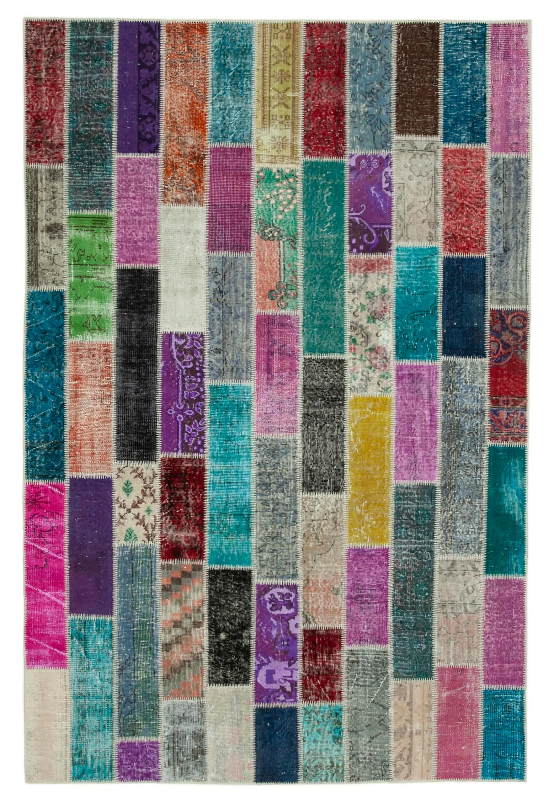 Rc_31062_0_Multicolor_Modern_Design_Patchwork_Rugs Patchwork Multi Pamuk Üzerine Yün El Dokuma Kilim-198x298 - Görsel 1