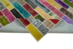 Patchwork Multi Pamuk Üzerine Yün El Dokuma Kilim-200x311 - Görsel 6