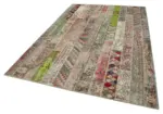 Patchwork Multi Pamuk Üzerine Yün El Dokuma Kilim-200x302 - Görsel 3