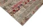 Patchwork Multi Pamuk Üzerine Yün El Dokuma Kilim-200x302 - Görsel 4