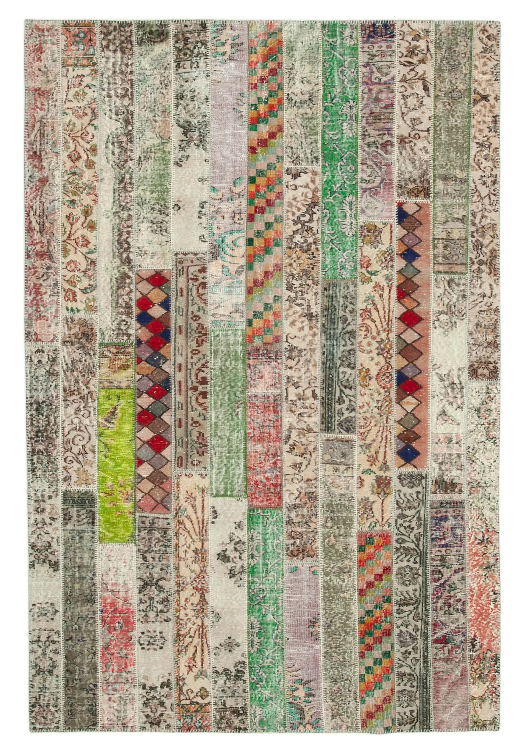 Rc_31078_0_Multicolor_Modern_Design_Patchwork_Rugs Patchwork Multi Pamuk Üzerine Yün El Dokuma Kilim-202x303 - Görsel 1
