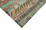 Patchwork Multi Pamuk Üzerine Yün El Dokuma Kilim-202x303 - Görsel 4