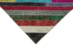 Patchwork Multi Pamuk Üzerine Yün El Dokuma Kilim-205x296 - Görsel 4