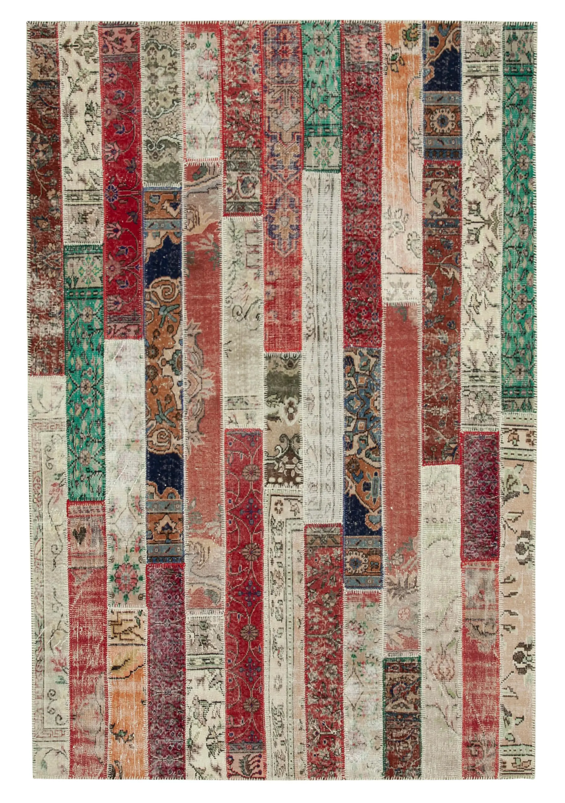 Rc_31091_0_Multicolor_Modern_Design_Patchwork_Rugs Patchwork Multi Pamuk Üzerine Yün El Dokuma Kilim-201x302 - Görsel 1
