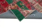 Patchwork Multi Pamuk Üzerine Yün El Dokuma Kilim-200x301 - Görsel 6
