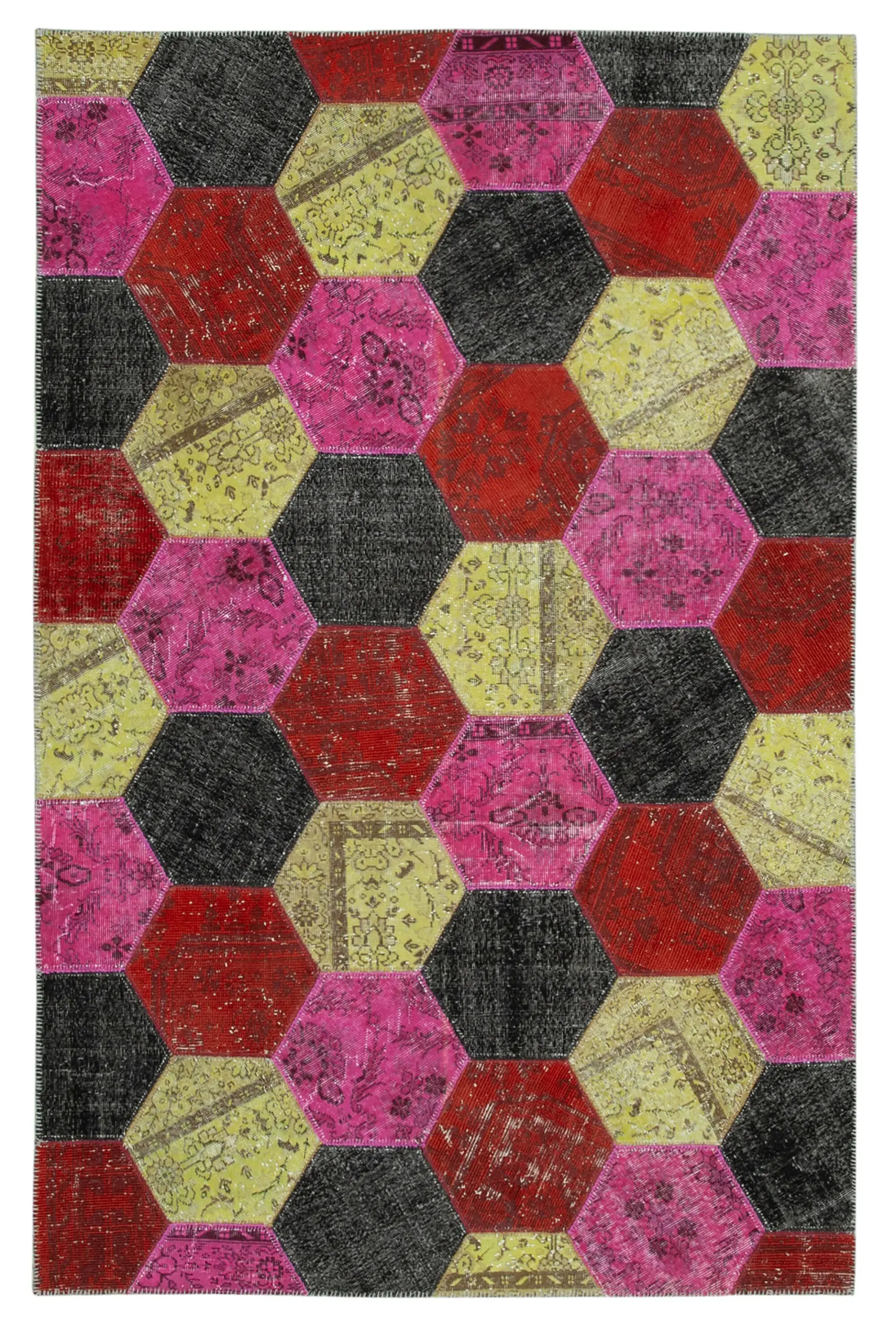 Rc_31100_1_Multicolor_Modern_Design_Patchwork_Rugs Patchwork Multi Pamuk Üzerine Yün El Dokuma Kilim-199x306 - Görsel 1
