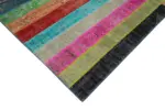 Patchwork Multi Pamuk Üzerine Yün El Dokuma Kilim-207x303 - Görsel 4