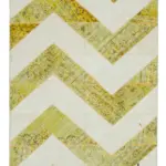 Patchwork Sarı Pamuk Üzerine Yün El Dokuma Kilim-200x320