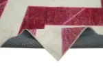 Patchwork Pembe Pamuk Üzerine Yün El Dokuma Kilim-201x310 - Görsel 6