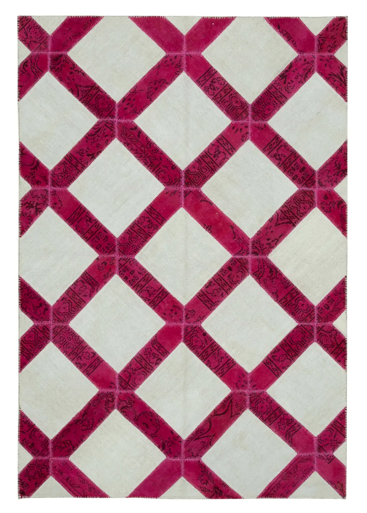 Rc_31108_1_Pink_Modern_Design_Patchwork_Rugs
