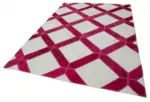 Patchwork Pembe Pamuk Üzerine Yün El Dokuma Kilim-199x293 - Görsel 3