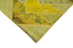 Patchwork Sarı Pamuk Üzerine Yün El Dokuma Kilim-205x305 - Görsel 4