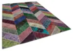 Patchwork Multi Pamuk Üzerine Yün El Dokuma Kilim-215x301 - Görsel 2