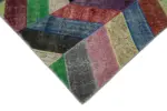 Patchwork Multi Pamuk Üzerine Yün El Dokuma Kilim-215x301 - Görsel 4